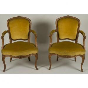 Pair Of Louis XV Armchairs