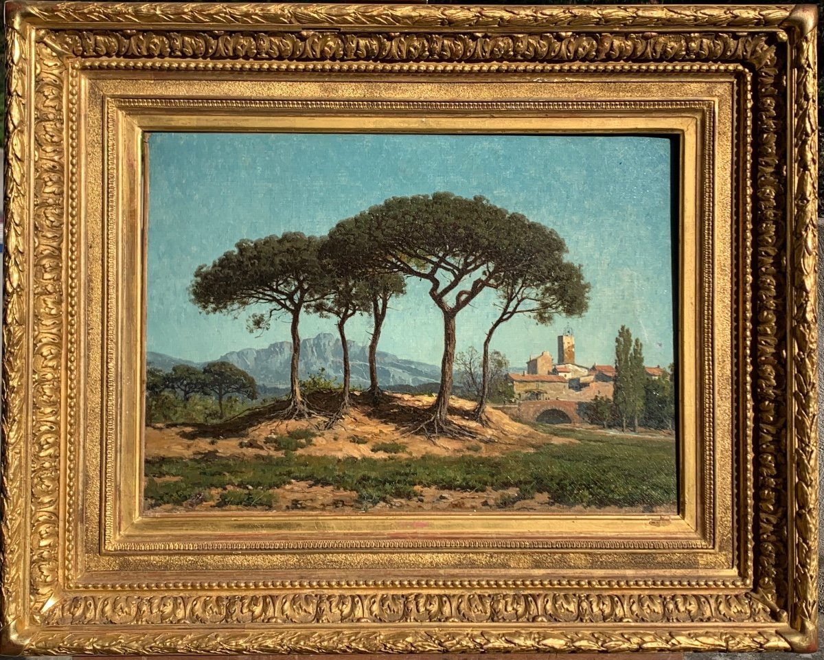 William Baptiste Baird.Vue de Saint Raphaël. Olio tela 46x33