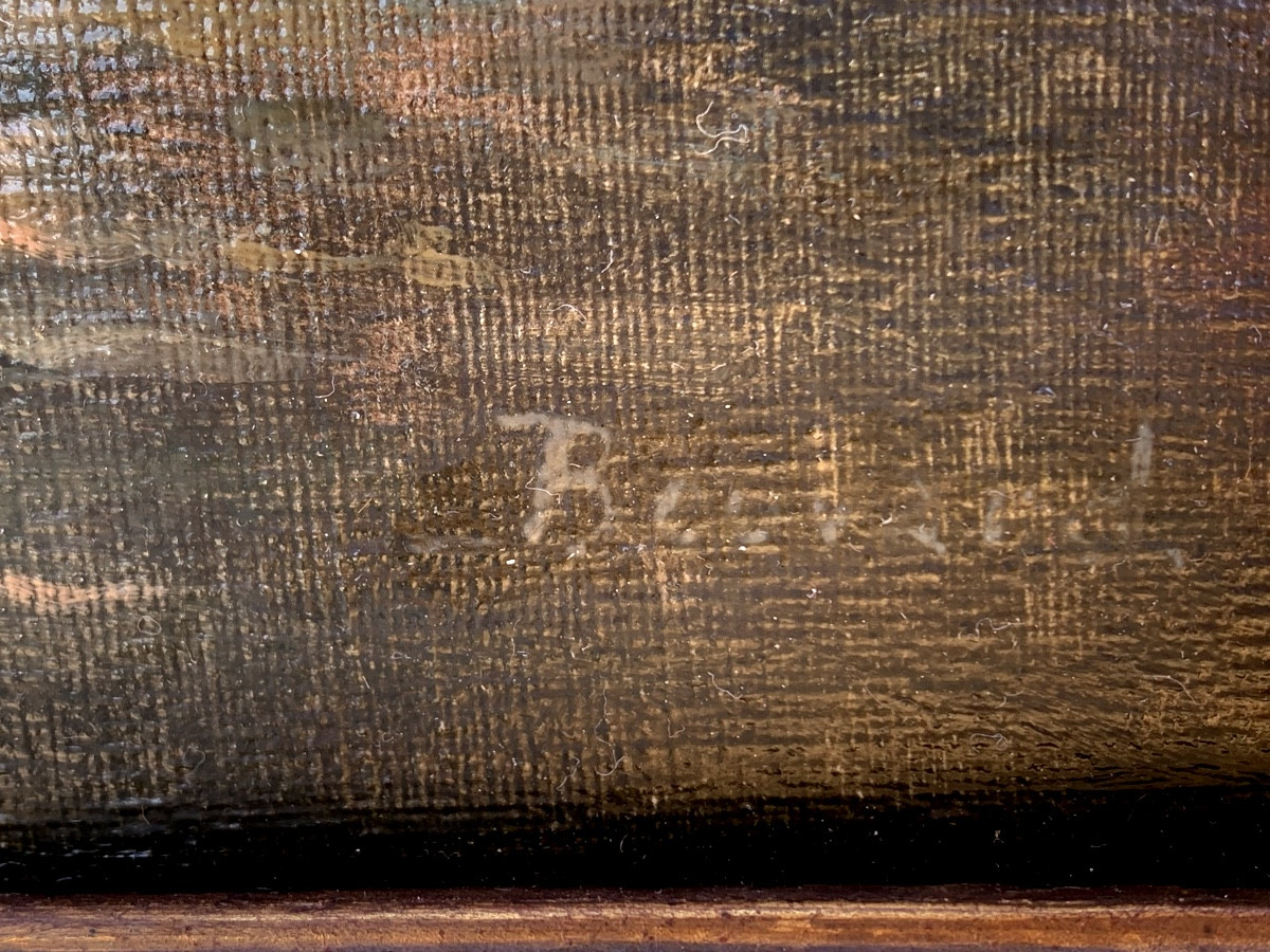 Vedita di Venezia. Olio su tela 82x60. Firmato da Antoine Bouvard 1870-1955-photo-5