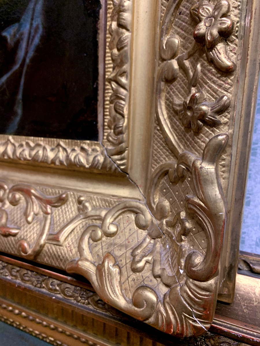 Scena galante. Olio su tela 40x34. Ambito di Constantyn Netscher (1668-1723)-photo-5