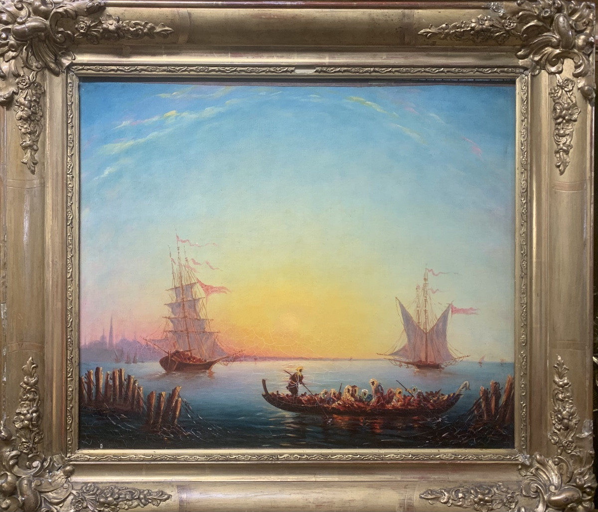 Tramonto à Istanbul. Olio su tela 55x46. Epoca fine ‘800-photo-2