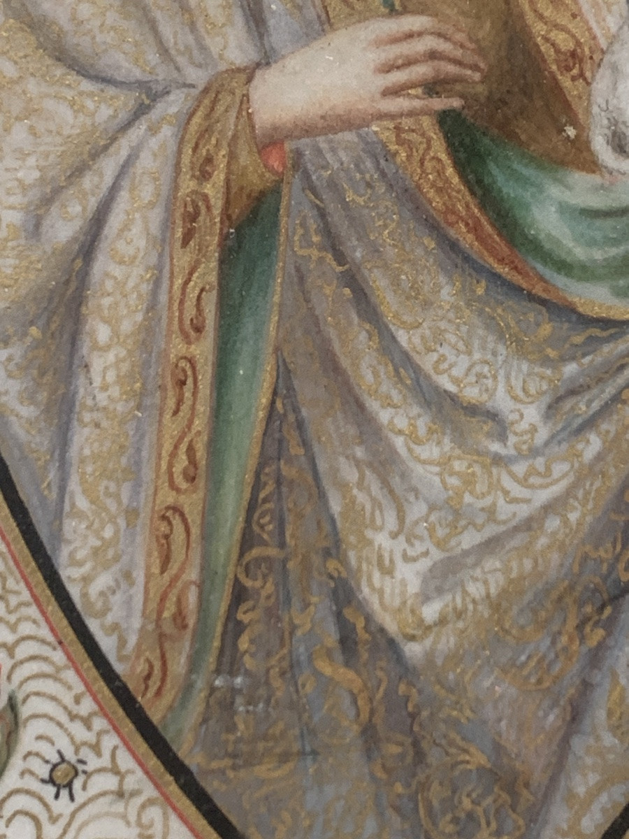 Sant’Agnese. Miniatura su pergamena:22,5x13,5. Metà ‘800-photo-4