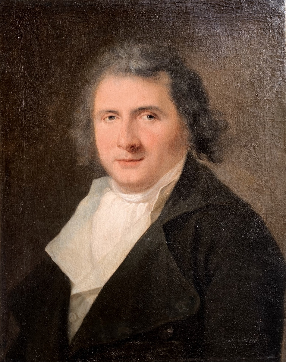 Ritratto maschile . Olio su tela,64x50. Scuola francese dell’800.-photo-2