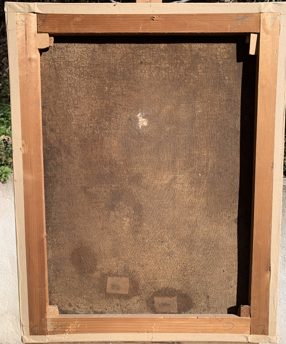 Ritratto maschile . Olio su tela,64x50. Scuola francese dell’800.-photo-4