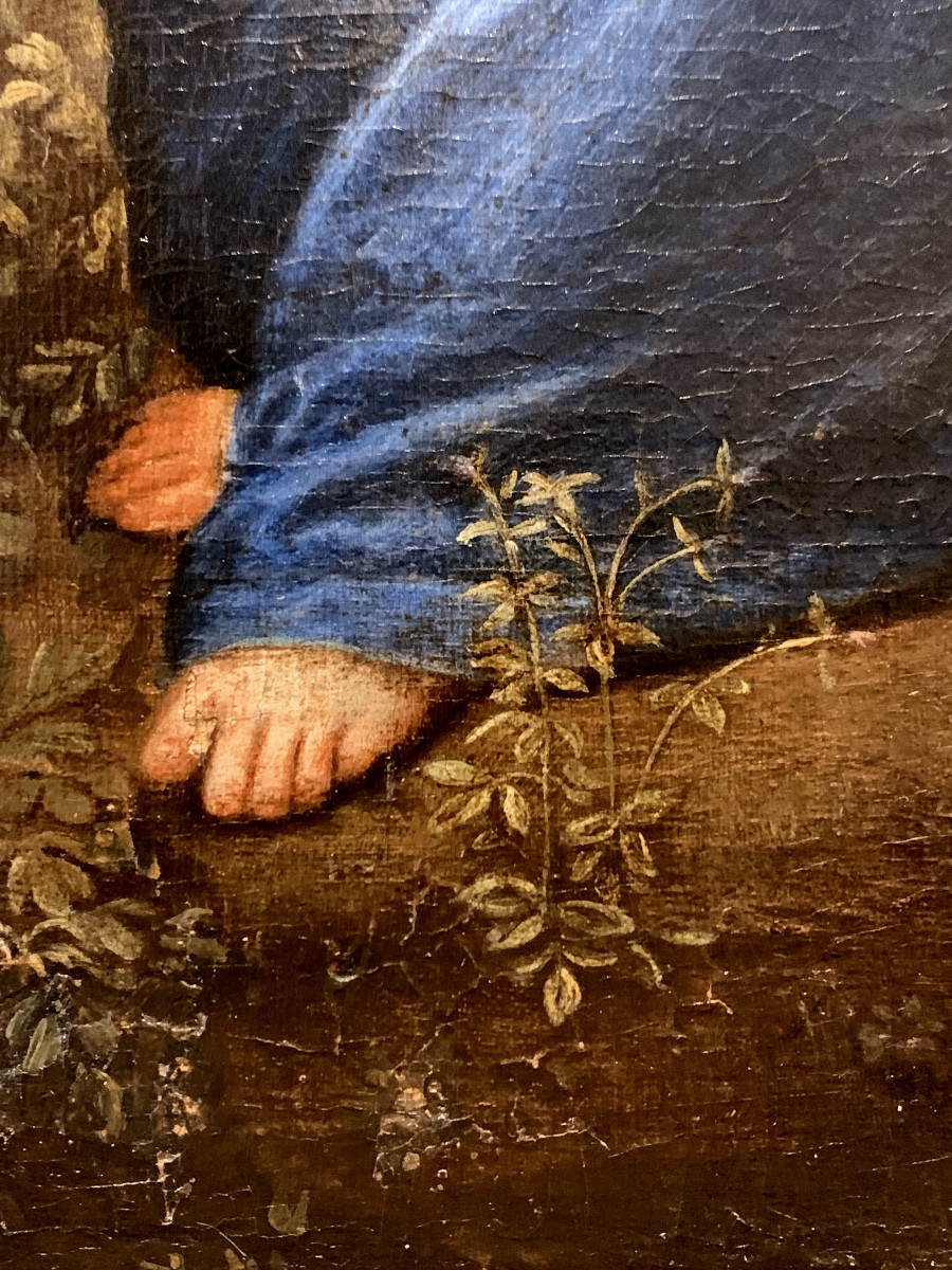 Sacra Famiglia. Olio su tela applicata su tavola. 40x32. Seconda metà del XVI secolo.-photo-3