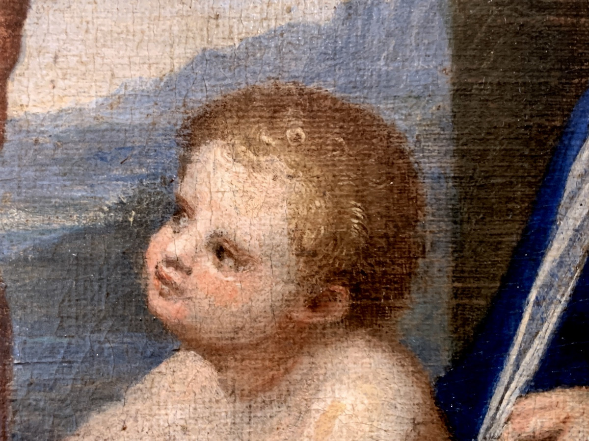 Sacra Famiglia. Olio su tela applicata su tavola. 40x32. Seconda metà del XVI secolo.-photo-6