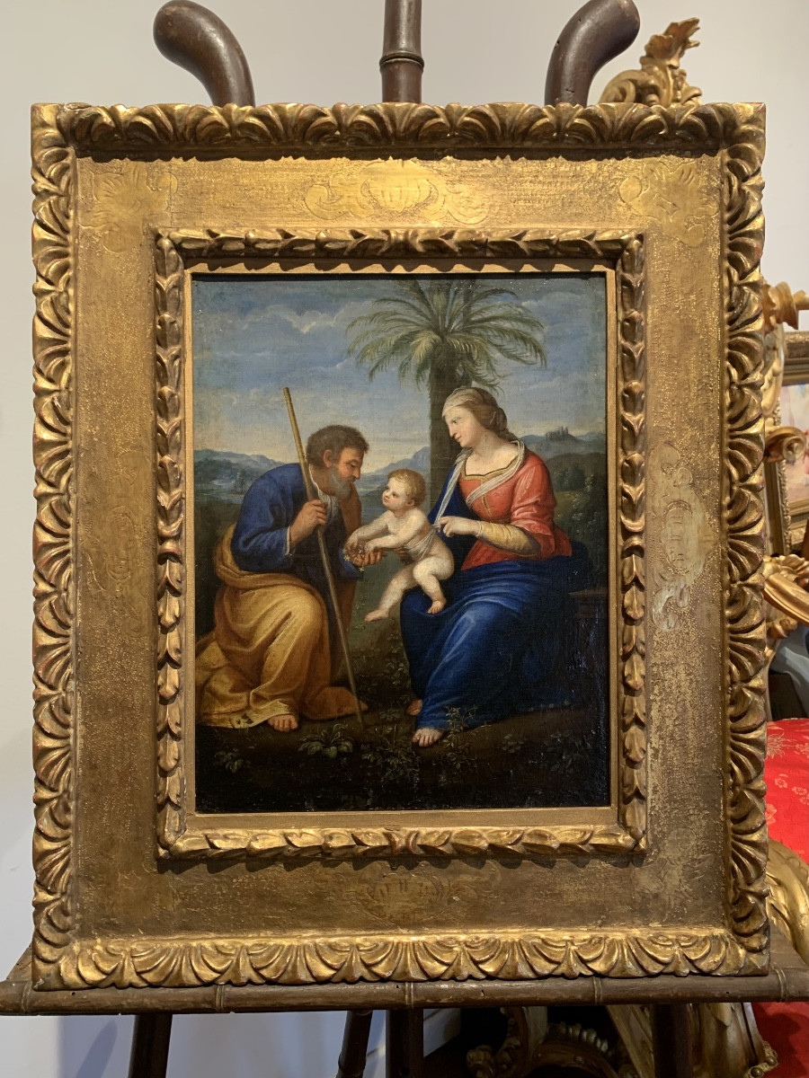 Sacra Famiglia. Olio su tela applicata su tavola. 40x32. Seconda metà del XVI secolo.-photo-8