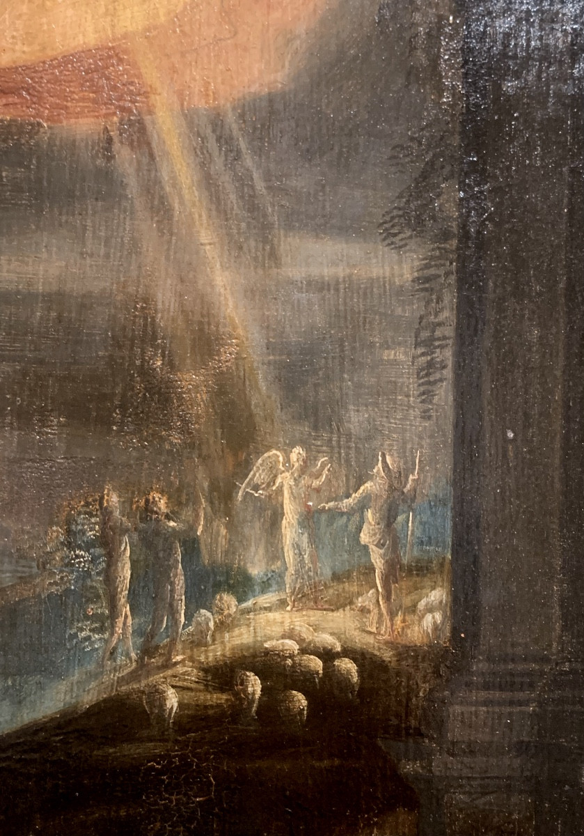 Addorazione dei pastori. Olio su tavola,47x39. Circolo di Pieter Pietersz Aertsen,1541-1603-photo-3