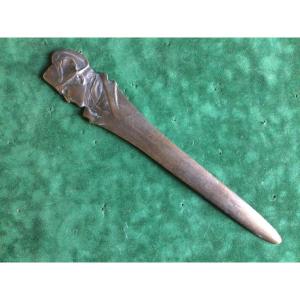 Paper Cutter Bust Of Napoleon In Patinated Bronze