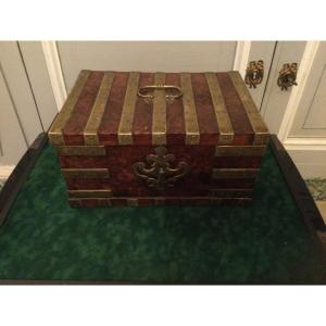 Changer Cassette In Walnut Burl, Brass Hinge Souvenir De Murat