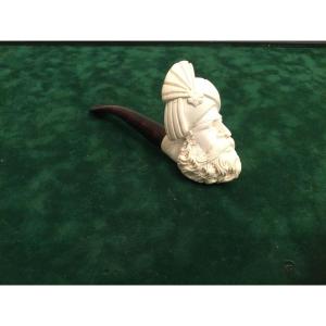 Pipe En écume De Mer Et Ambre état Neuf 