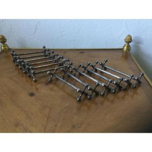 12 Silver Metal Knife Holders