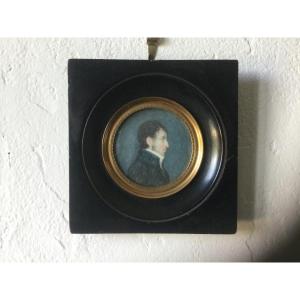 Miniature On Ivory Portrait Of A Man In A Frock Coat