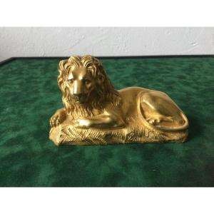 Lion In Gilt Bronze