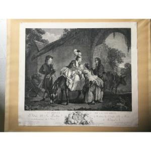 Engraving The Farewells Of The Nurse By Robert De Launay Le Jeure