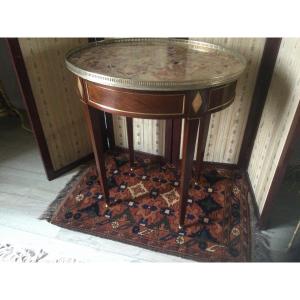 Oval Shaped Living Room Table In Mahogany Directoire Period 