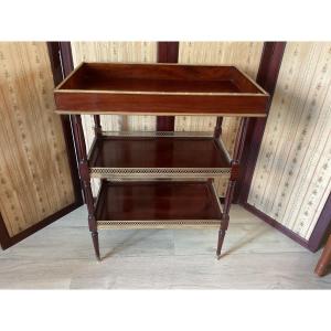 Louis XVI Mahogany And Bronze Empty Pocket Table