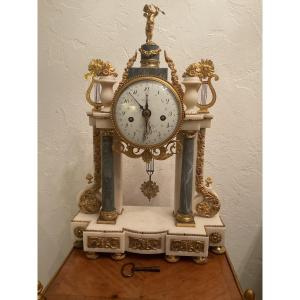 Large Calendar Clock Signed Lépine, Louis XVI Period