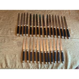 16 Large Knives And 12 Small Knives From Aubry Cadoret