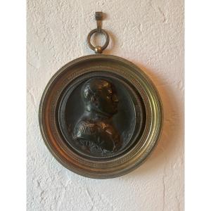 Bronze Miniature Of Napoleon In Profile Bust
