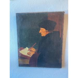 Oil On Canvas Portrait Of Erasmus