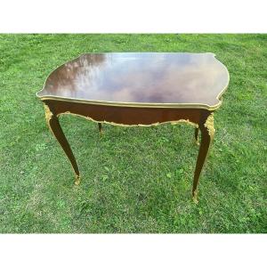 Rare Italian-style Marquetry Center Table With Extensions 