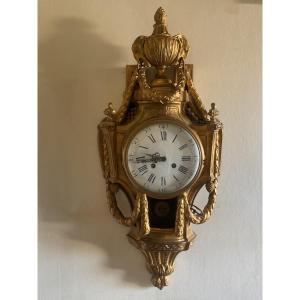 Large Gilt Bronze Cartel Clock, 72 Cm High