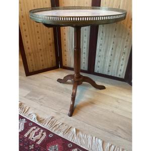 Louis XVI Period Mahogany Pedestal Table Stamped F Schey 