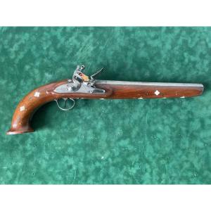 Flintlock Saddle Pistol Dated 1801