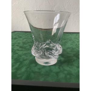 Crystal Vase Signed Daum France 