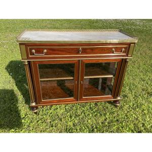 Mahogany And Bronze Showcase, Glazed On Three Sides