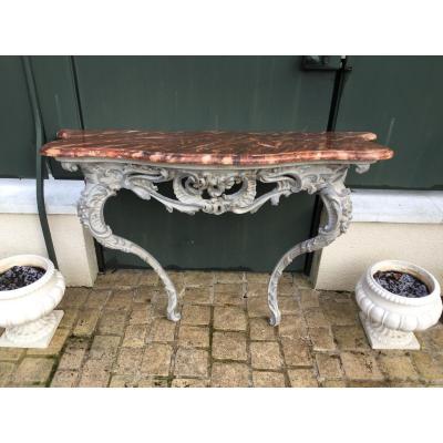 Lacquered Wood Console Louis XV