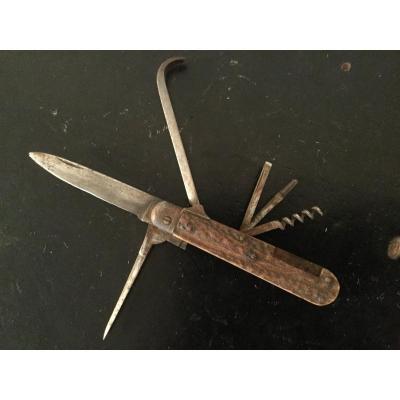 Knife Rider Handle Deer Wood Six Tools