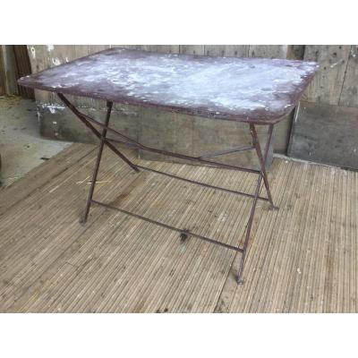 Folding Iron Garden Table 100,5x61,5 Cm
