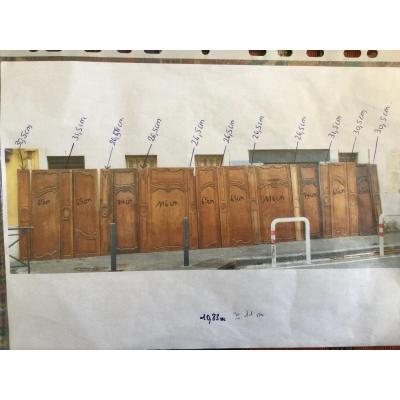 Oak Woodwork Eighteenth Time Late Regency Early Louisxv Long10, 83 Meters