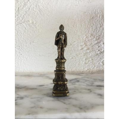 Stamp Of Architect Representative Philibert Delorme 16th Century Architect In Patinated Bronze