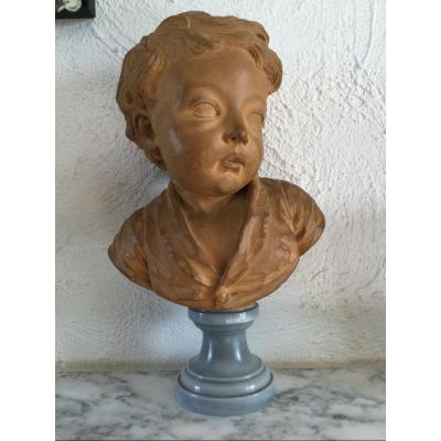 Terracotta Bust Of Louis-eustache De Saint-pierre By Jean-baptiste Pigalle