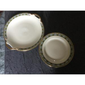 Porcelain Dessert Service 12 Plates And A Dish