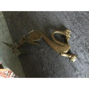 Large Bronze Door Knocker Renaissance Style Violet Le Duc
