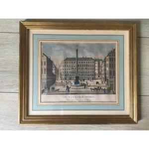 Optical View Of The Place Du Chatelet Taken From The Pont Au Change