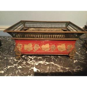 Large Planter In Painted Sheet Metal Directoire Period