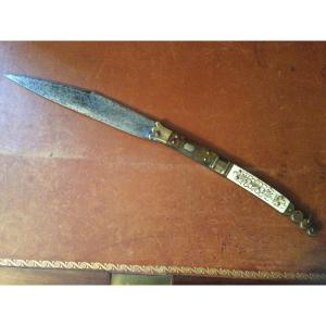 Navaja Knife Signed Beauvoir Cutler In Thiers