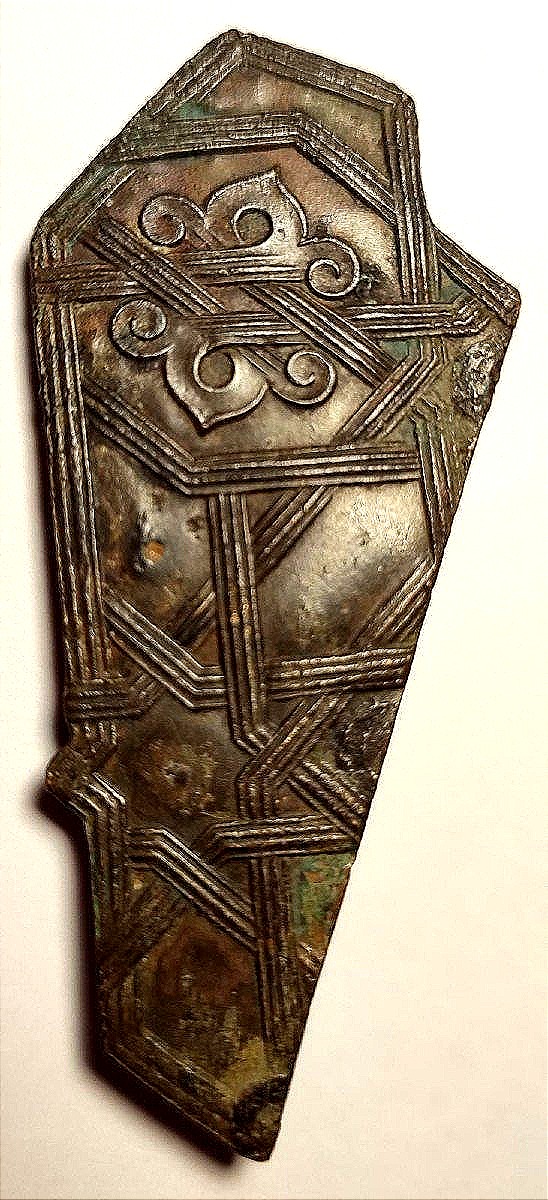 Fibbia Vichinga da cinturone in rame e argento-photo-4