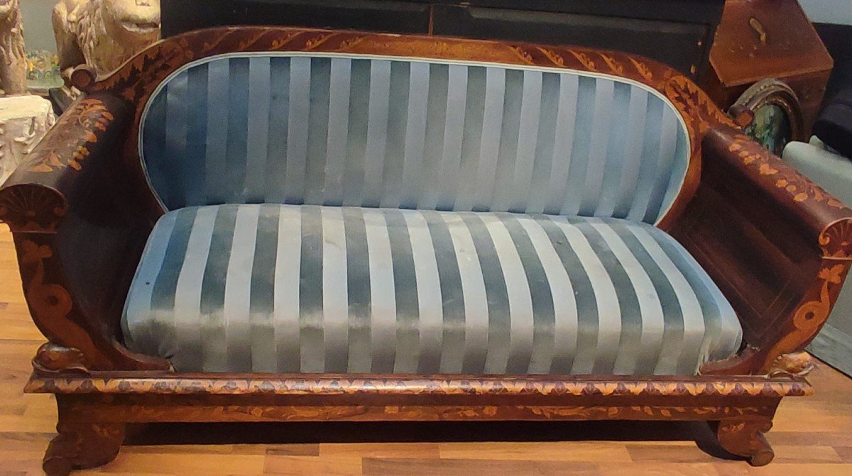 divano intarsiato Carlo X