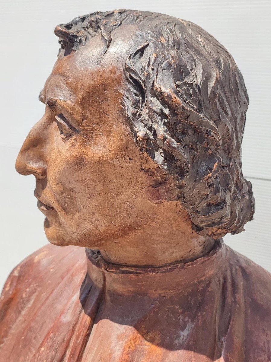 Busto in terracotta raffigurante membro della Famiglia de Medici-photo-3