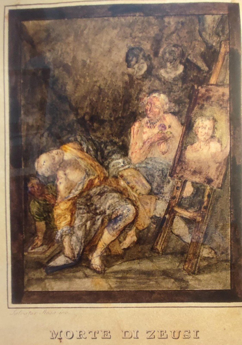 Salvator Rosa - dipinto raffigurante La morte di Zeusi" -photo-1