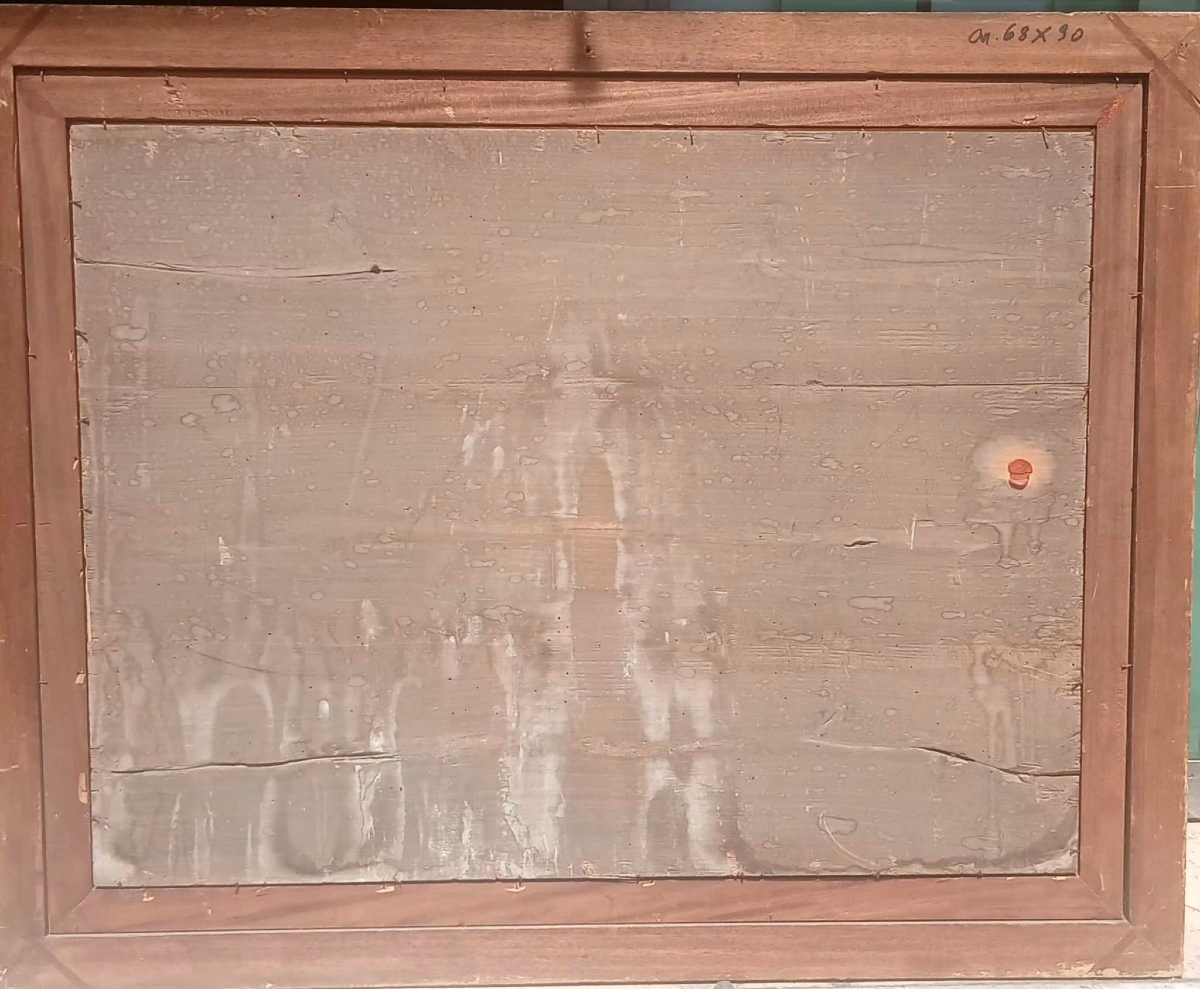  "Duello al chiaro di luna". Tempera Su Cartone Attribuibile A Ippolito Caffi-photo-1