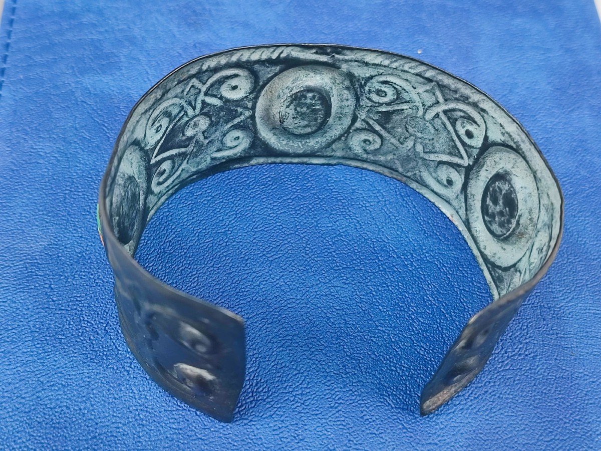 Bracciale dei Cavalieri Ospitalieri  in rame dorato e paste vitree. Sec.XI-XIV-photo-3