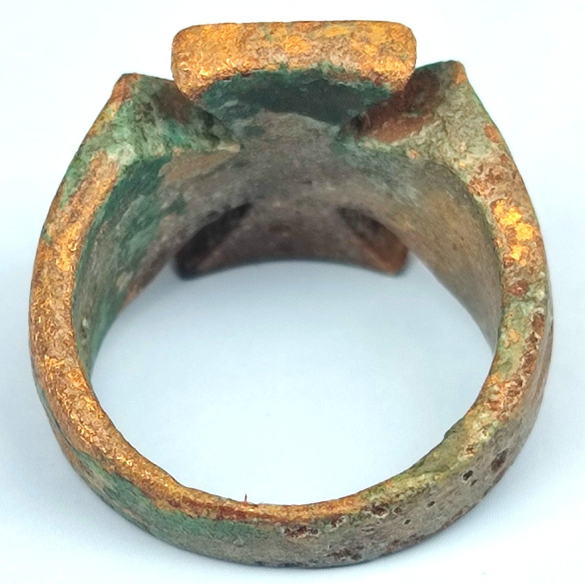 Anello Templare con Croce Patente in 'Oricalco' detto Oro di Corinto.-photo-4