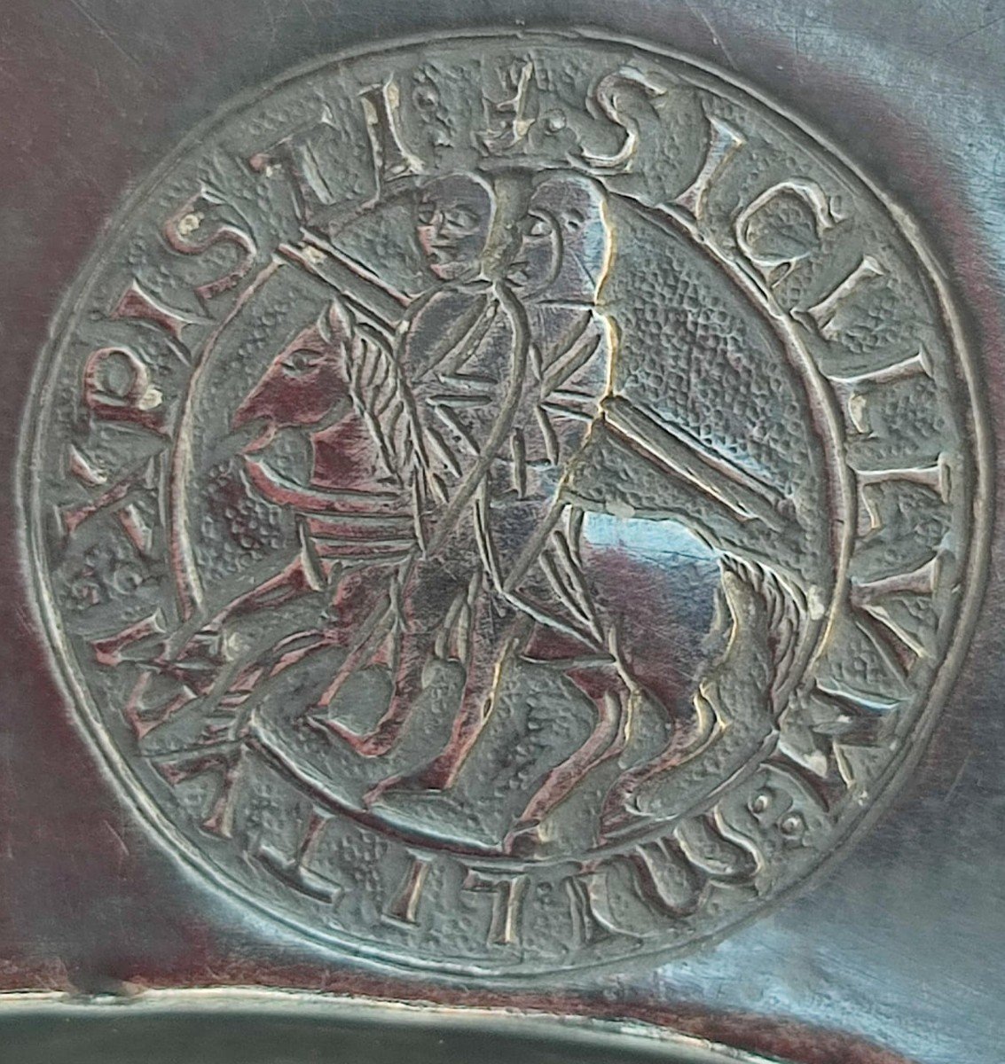 Piatto Templare in argento con il 'Sigillum Militum Xpisti'-photo-3